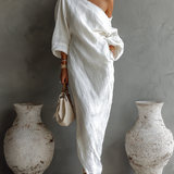 Ivoire | Robe en Lin Sans Épaules
