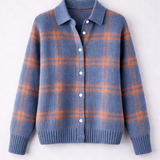 Avery - Cardigan à Carreaux Douillet