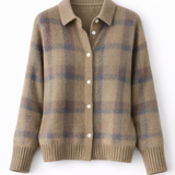 Avery - Cardigan à Carreaux Douillet