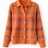 Avery - Cardigan à Carreaux Douillet