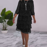 Blanche - Robe À Pois Élégante