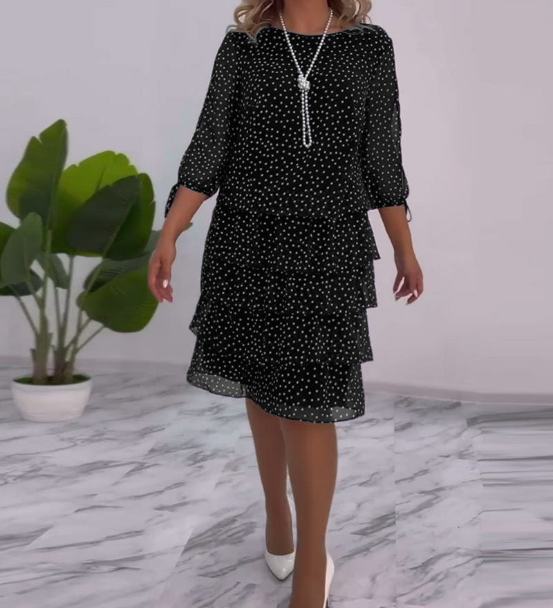 Blanche - Robe À Pois Élégante