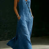 Vera™ | Robe longue en denim boutonnée