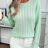 Lena – Pull en tricot à torsades pour femme
