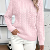 Lena – Pull en tricot à torsades pour femme