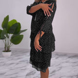 Blanche - Robe À Pois Élégante