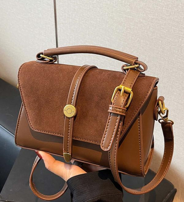 Élodie™ — Sac bandoulière carré chic contrasté