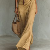 Robe Maxi | Col Revers et Manches Longues