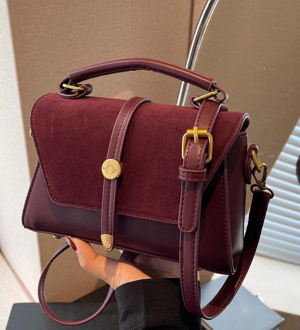 Élodie™ — Sac bandoulière carré chic contrasté