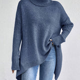 Léïna™ – Le Pull Col Montant Doux & Décontracté
