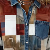 Céline - Chemise à Blocs de Couleur