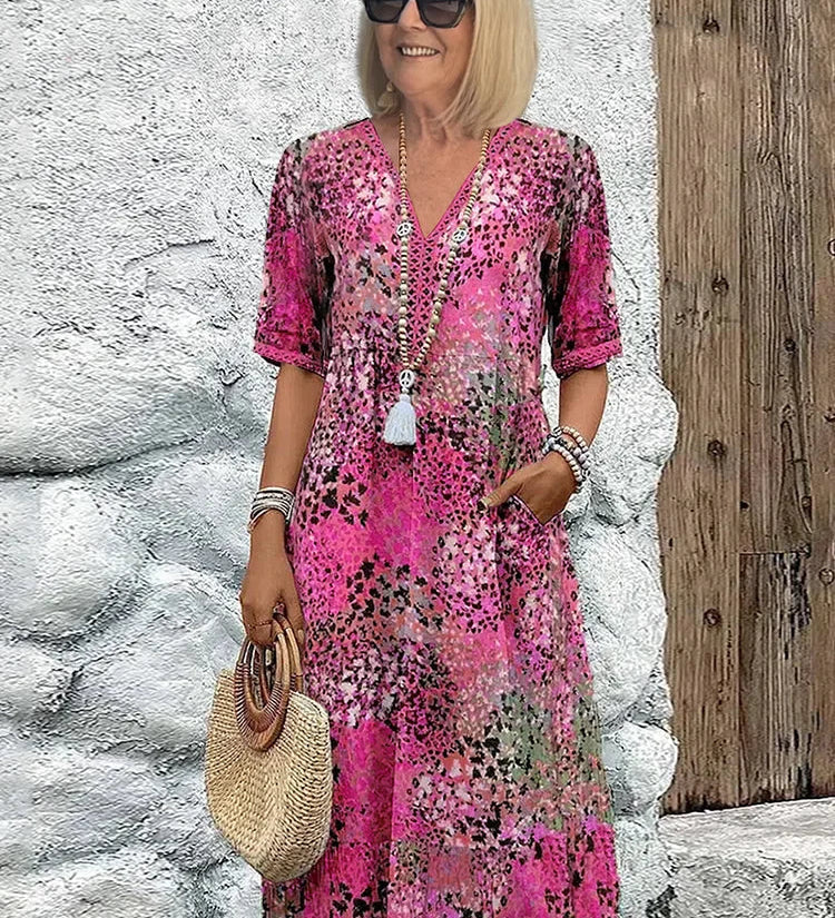Lina - Robe Midi Éclatante