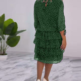Blanche - Robe À Pois Élégante