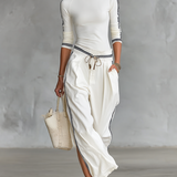 Sportif | Ensemble Pantalon Large à Cordon