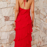 Robe Maxi | Volants Fluides