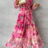Flora | Robe Maxi Florale à Manches