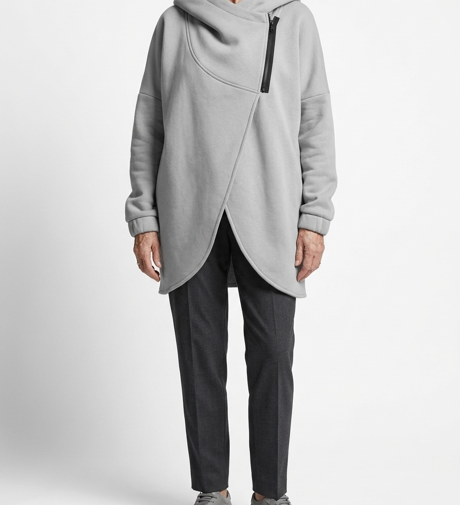 Doriane™ — Sweat zippé asymétrique douillet style urbain