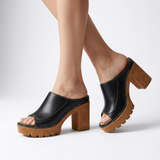 Cléophée™ — Mule talon bloc plateforme crantée allure urbaine