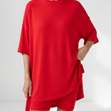 Louisette™ — Ensemble t-shirt oversize short confort décontracté