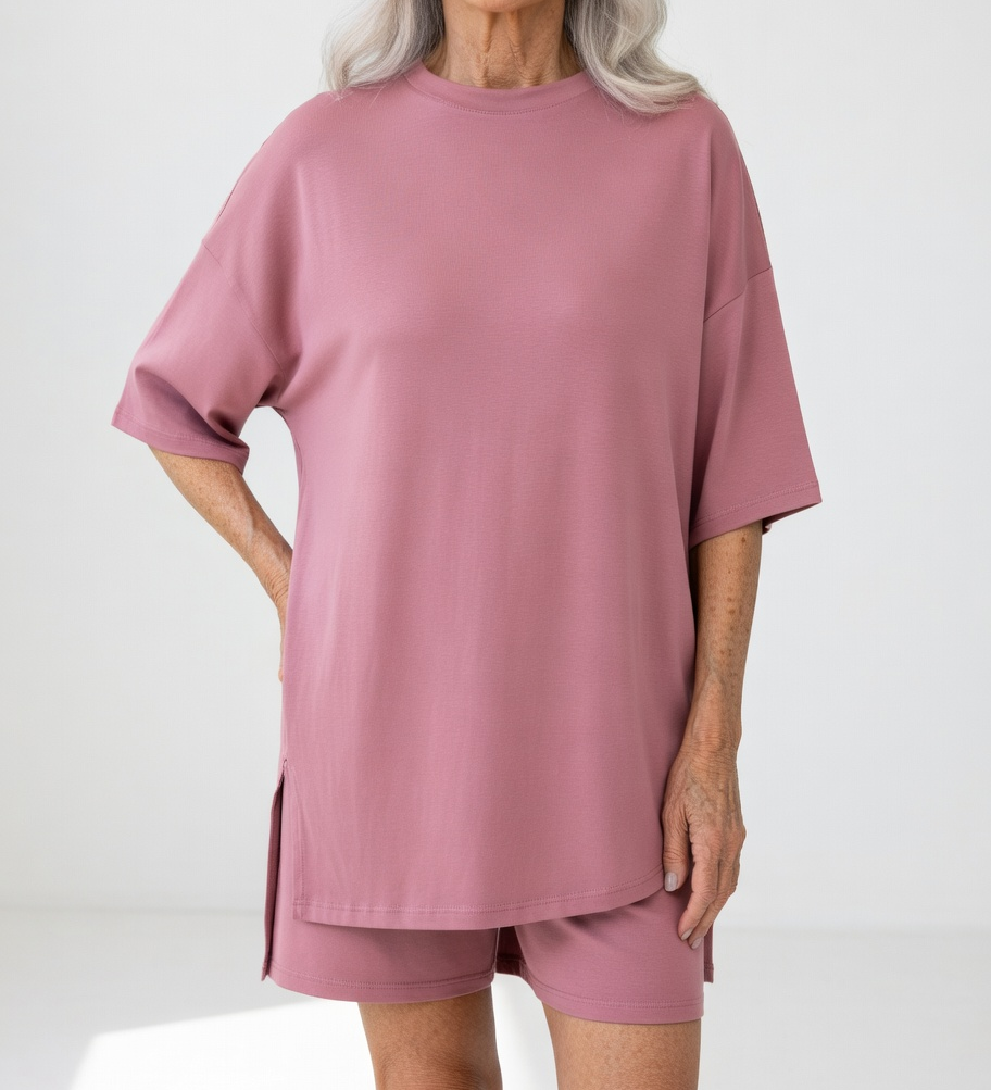 Louisette™ — Ensemble t-shirt oversize short confort décontracté