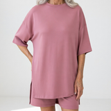 Louisette™ — Ensemble t-shirt oversize short confort décontracté