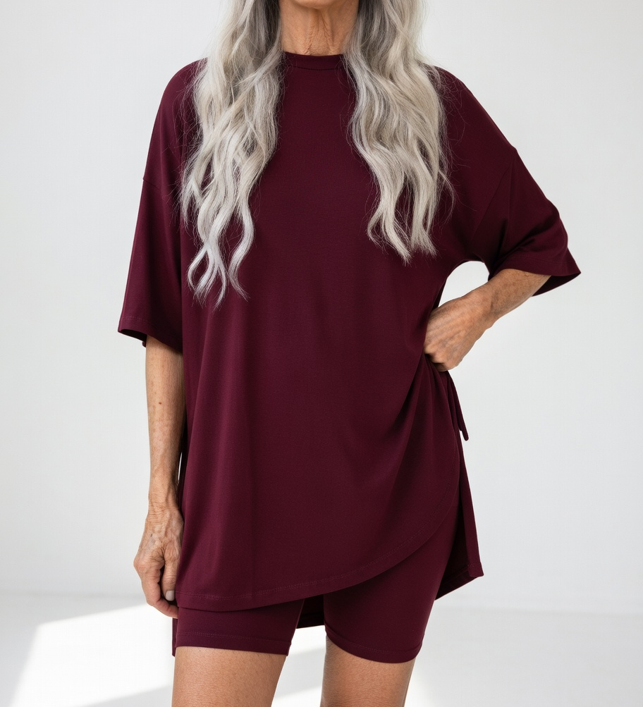 Louisette™ — Ensemble t-shirt oversize short confort décontracté