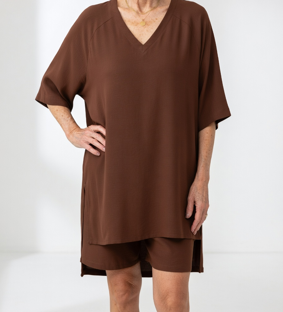 Louisette™ — Ensemble t-shirt oversize short confort décontracté
