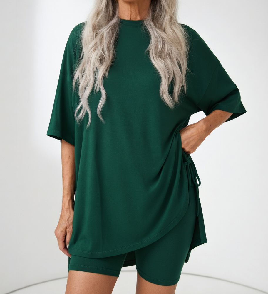 Louisette™ — Ensemble t-shirt oversize short confort décontracté
