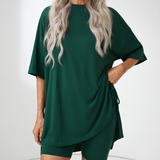 Louisette™ — Ensemble t-shirt oversize short confort décontracté