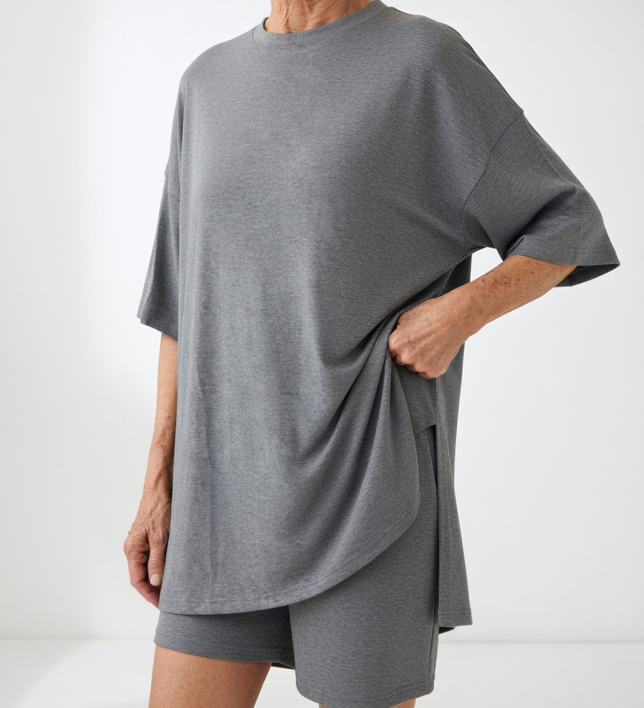 Louisette™ — Ensemble t-shirt oversize short confort décontracté