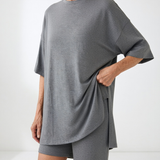 Louisette™ — Ensemble t-shirt oversize short confort décontracté