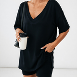 Louisette™ — Ensemble t-shirt oversize short confort décontracté