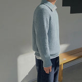 Cazel | Pull Azure à quart de zip