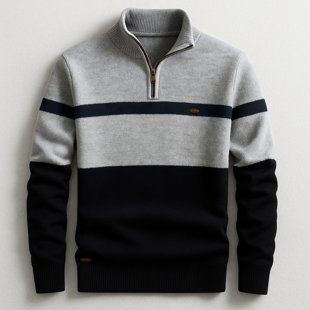 Éloi™ | Pull raffiné et confortable à demi-fermeture