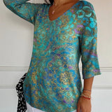 Bérangère™ - Blouse fluide élégante à imprimé raffiné