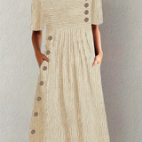Marina - Robe Midi Rayée Élégante