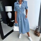 Celina - Élégante Robe En Jean