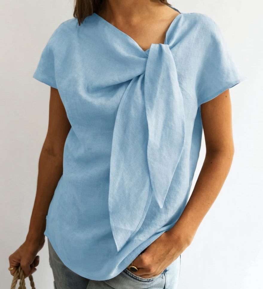 Elisa™ — Blouse élégante à nœud