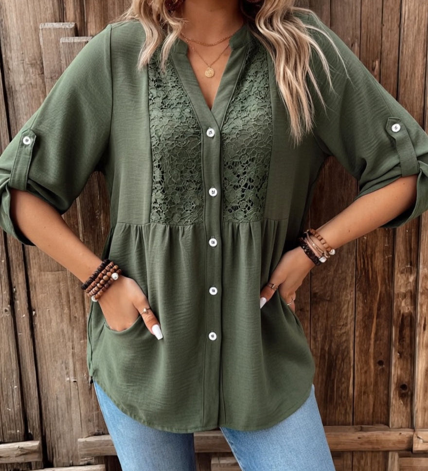 Lucienne™ — Blouse élégante en coton au charme naturel