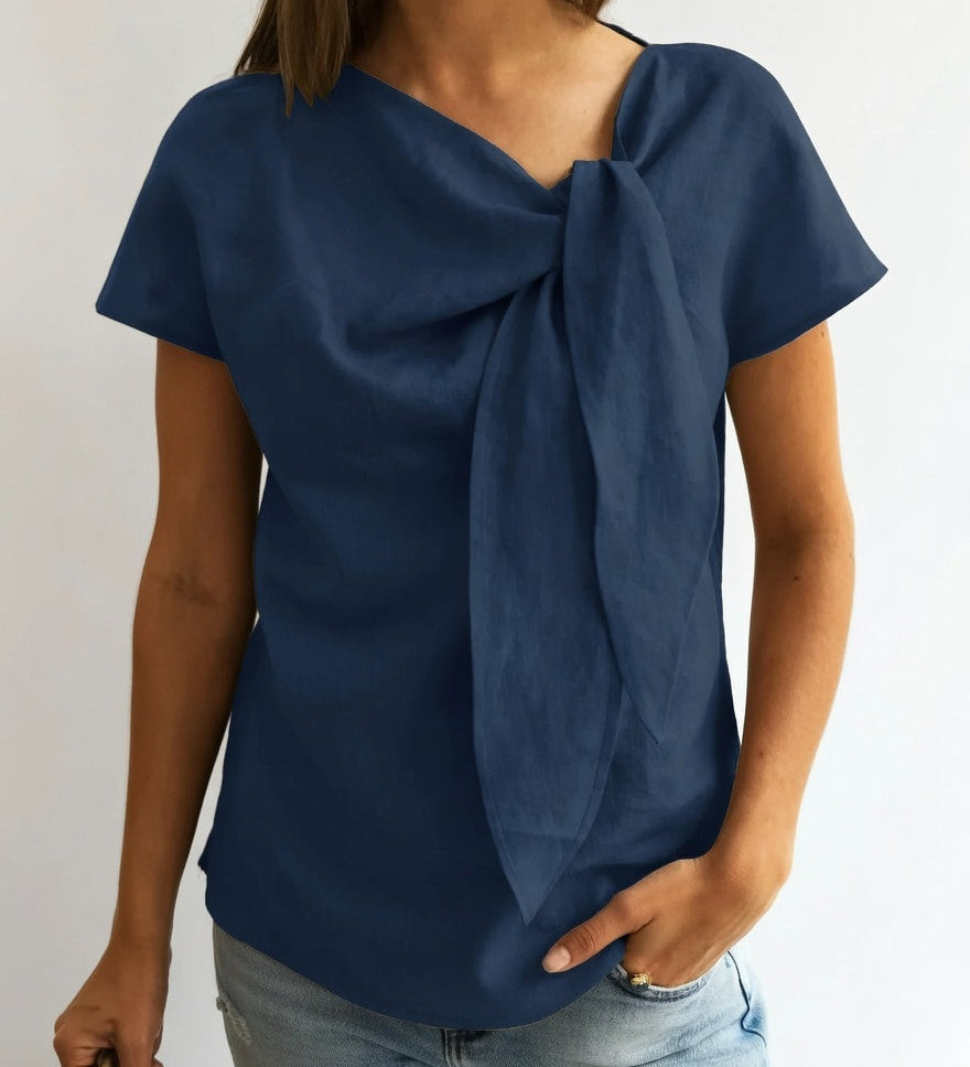 Elisa™ — Blouse élégante à nœud