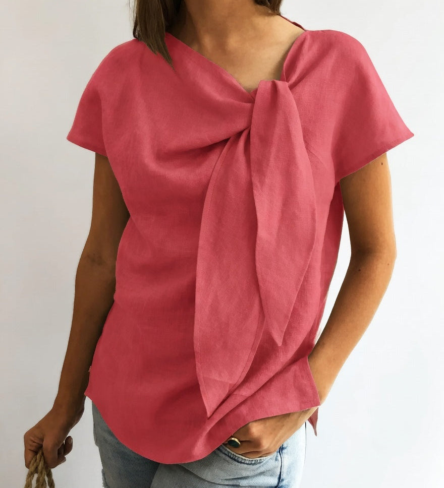 Elisa™ — Blouse élégante à nœud