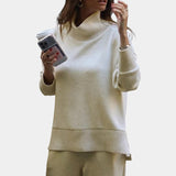 Élodie™ | Ensemble lounge doux deux-pièces : pull avec pantalon assorti
