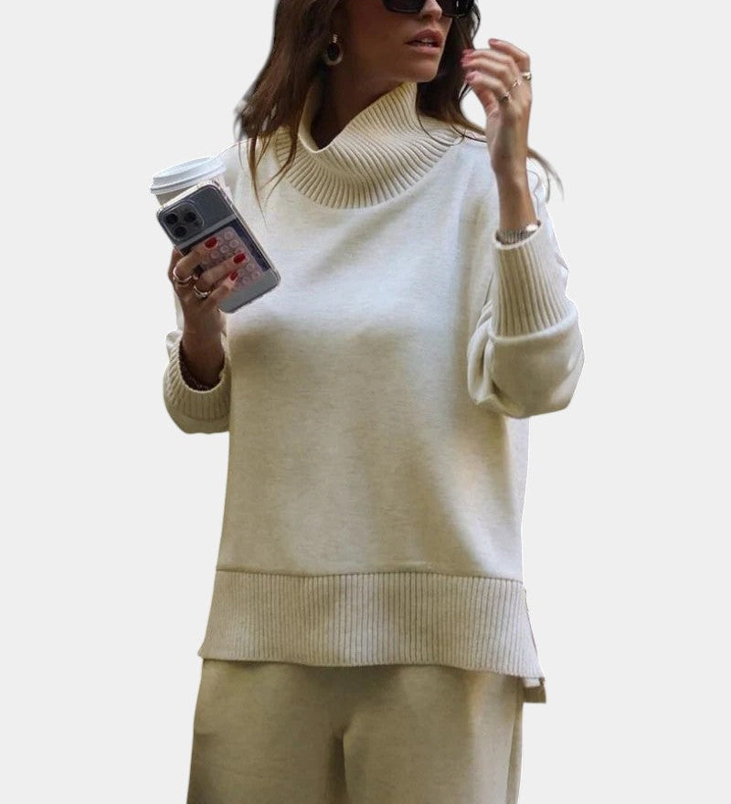 Élodie™ | Ensemble lounge doux deux-pièces : pull avec pantalon assorti