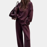 Élodie™ | Ensemble lounge doux deux-pièces : pull avec pantalon assorti