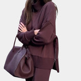 Élodie™ | Ensemble lounge doux deux-pièces : pull avec pantalon assorti
