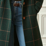 Catherine™ | Manteau rétro à carreaux à col revers
