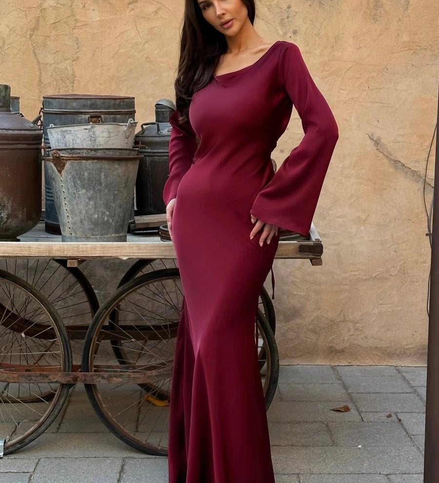 Élise | Robe Maxi à Manches Longues Élégante