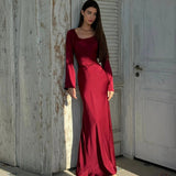 Élise | Robe Maxi à Manches Longues Élégante