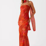 Fleur | Robe Maxi Imprimée d'Été