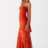 Fleur | Robe Maxi Imprimée d'Été